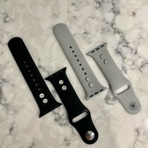 Set of two silicon S/M Apple Watch bands for 38mm/40mm
